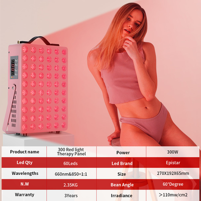 شراء 300W 660nm 850nm الأحمر لوحة ضوء LED لتخفيف الآلام / علاج تلف الجلد التصنيع عبر الإنترنت