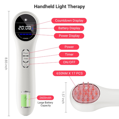 شراء مشط إعادة نمو الشعر بإضاءة LED PDT بالقرب من مدلك فروة الرأس لنمو الشعر بالأشعة تحت الحمراء التصنيع عبر الإنترنت