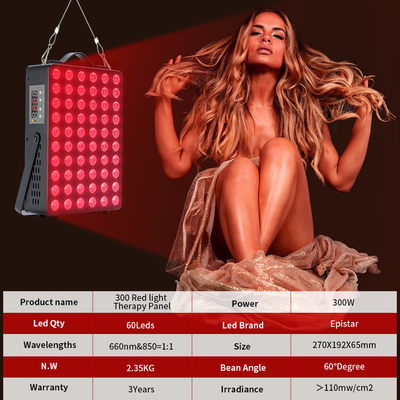 شراء شريحة مزدوجة 660nm 850nm لوحة العلاج بالأضواء الحمراء LED تحت الحمراء 300W التصنيع عبر الإنترنت