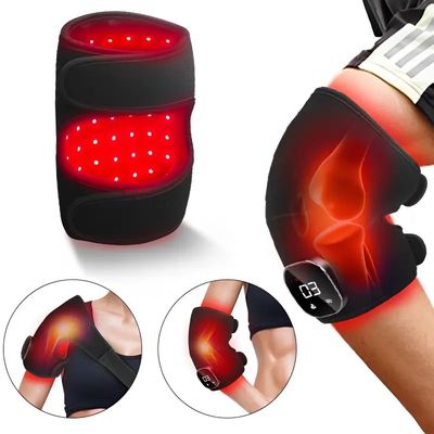 دعامة الركبة تحت الحمراء LED مع اهتزاز والحرارة 660/850nm جهاز العلاج بالضوء الأحمر لتهاب المفاصل واستعادة الإصابات وإدارة الألم