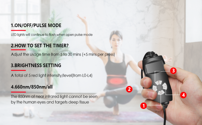 آلة العلاج بالضوء LED 850nm لتخفيف الوزن بالأشعة تحت الحمراء حزام التفاف وسادة الجسم الخفيفة 1
